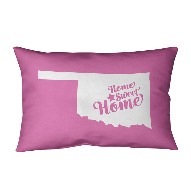 Housse et insert de coussin Topeka Home Sweet, Oklahoma City, Rose