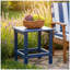 Table de bout extérieure Adirondack, table de bout de patio en PEHD, bleu marine