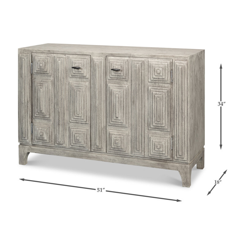 Rafin 51'' W Solid Wood Sideboard