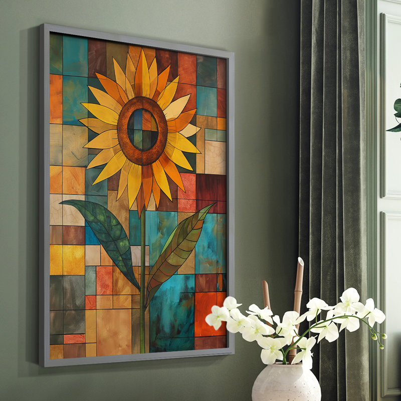 Série FLORAL CDXC III - Impression encadrée de qualité supérieure - Prêt à être accroché - Aucun clou requis, Gris
