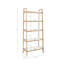 Unité de rangement d'inspiration Mid-Century - Cadre en bois massif, cadre blanc à 5 tablettes