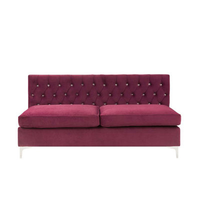 Persephone Sofa Burgundy Velvet