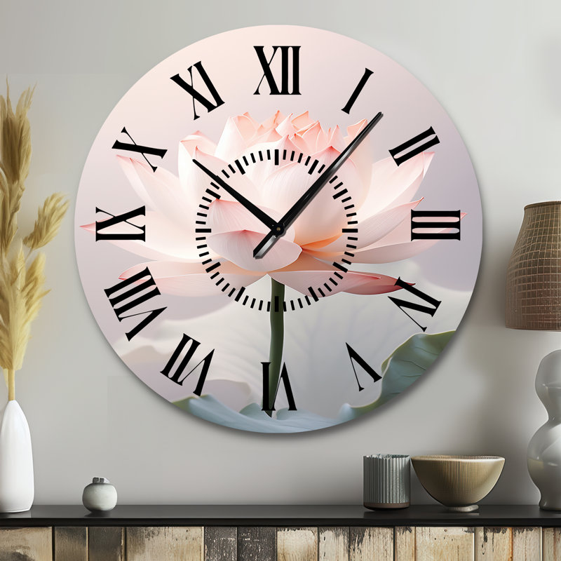 Horloge murale Hinduisim Art Serenity Lotus, Grand