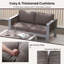 Ensemble de canapé d'extérieur en aluminium avec coussins de dossier et de siège épais Ebern Designs