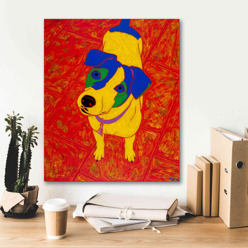 «Feisty Jack Russell» par Angela Bond, impression sur toile, H 24 po x l 20 po x P 0,75 po