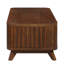 Table basse rectangulaire en bois pour le salon, table basse de 41,5 pouces avec pieds en bois massif, table basse en bois avec tablette de rangement ouverte. Assemblage facile