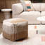 Eugene Wool Upholstered Ottoman, Mustard
