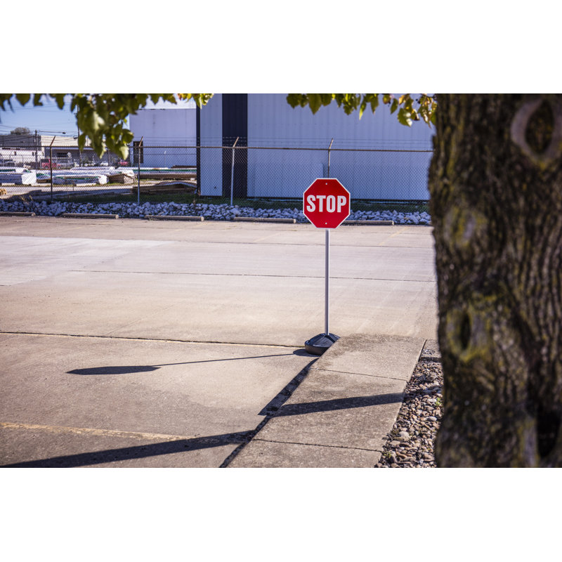 US Weight Sign Kit Post Scratch Resistant Fillable Base and Easy-To-Use Brackets for Signs