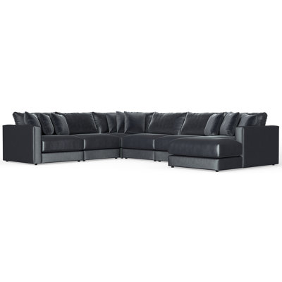 Rondale Six Piece Extra Deep Chaise Sectional - Slate