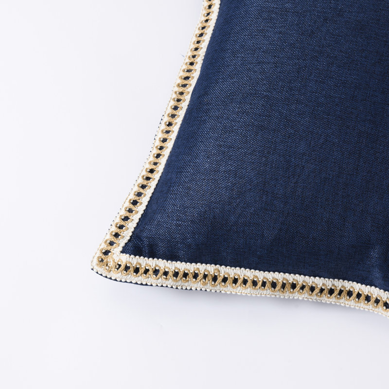 Housse de coussin de couleur, Marine, Carré 18 po