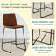 Ensemble de 2 chaises de bar, tabourets de bar pour la salle à manger-314010970