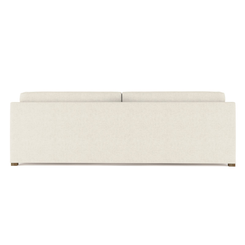 Madison Sofa, Box Weave Linen Alabaster, 33" H x 72" W x 41" D, Ebony