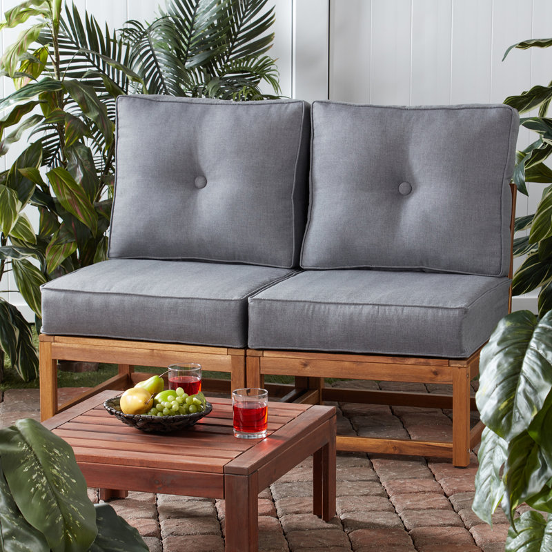 Sunbrella 4-Piece Deep Seat Cushion Set, Cast Slate