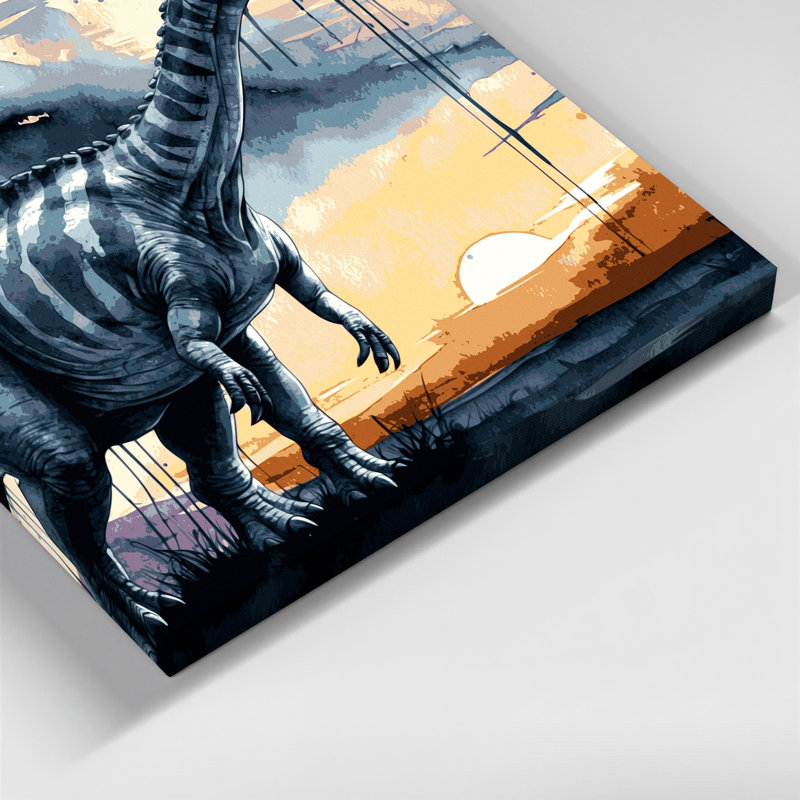 «Dinosaur Brachiosaurus Beige», art mural sur toile, H 16 po x l 16 po