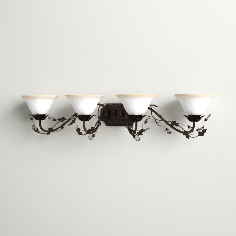 Éclairage pour meuble-lavabo à intensité variable Amariona, Bronze huilé