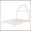 Lit plateforme en bois avec tête de lit en forme de maison-423512745-423512744