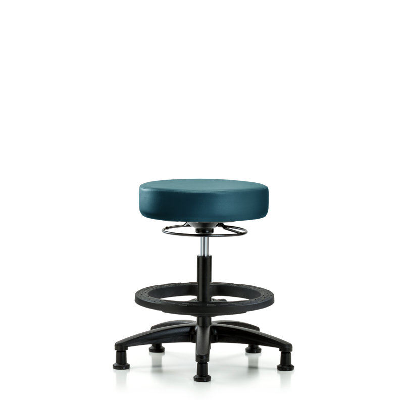Tabouret de laboratoire réglable en hauteur Holdina, Bleu marine, 27.75"