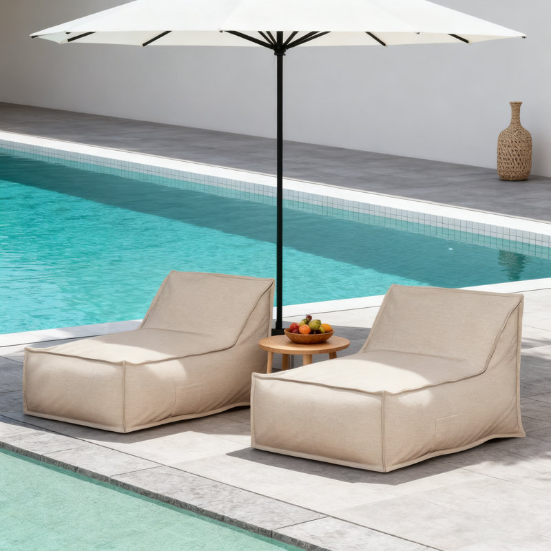 Fauteuil à billes d'extérieur pour 4 personnes avec tissu résistant à l'eau pour patio