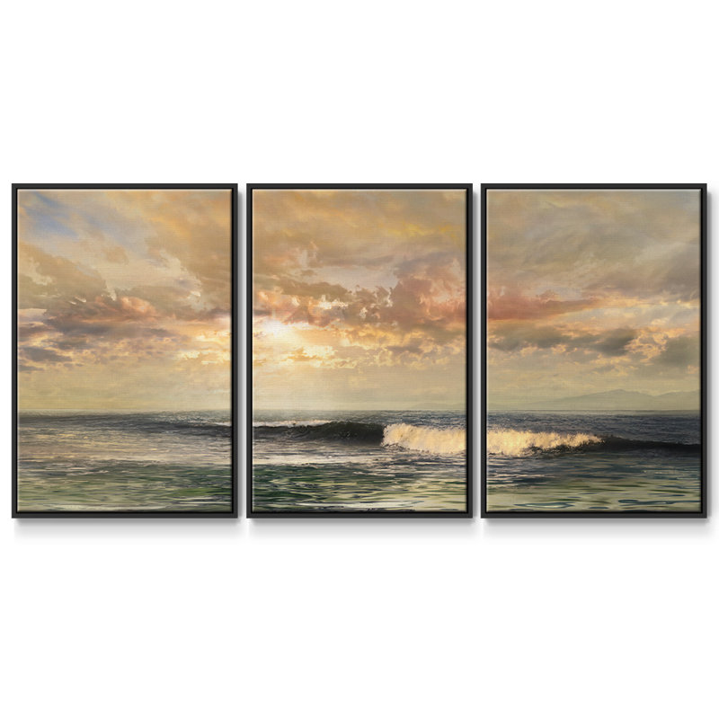 Serenity - 3 pièces avec cadre flottant, H 24 po x l 48 po x P 2 po, Noir