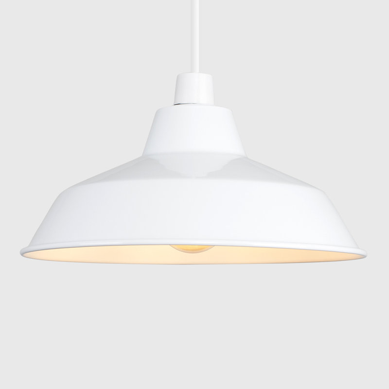 14 cm H Bowl Pendant Shade ( Screw On ), White