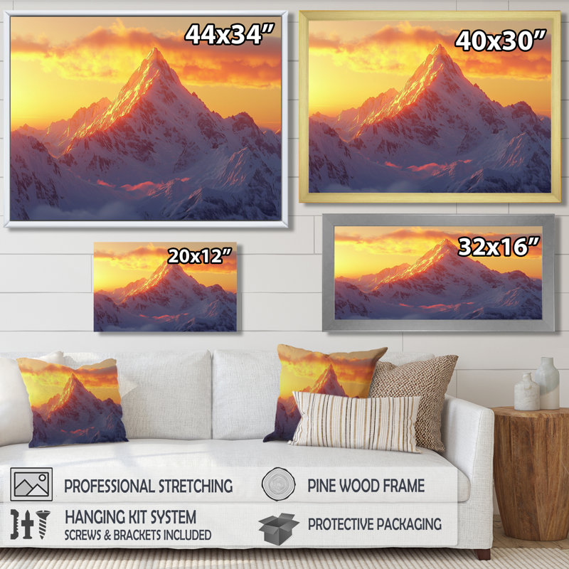 Gonca - paysages, art mural, Reproduction encadrée d'une seule photo sans pass, Noir, noir, noir, noir, H 12 po x l 20 po