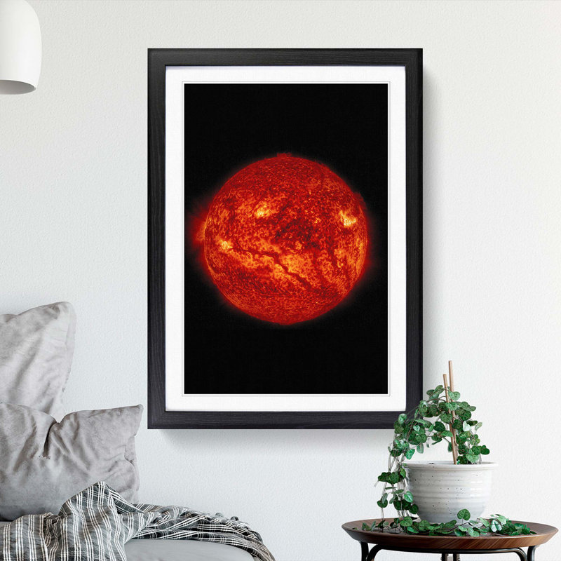 Giant Filament on the Sun - Picture Frame Graphic Art Print, 48cm H x 36cm W x 2cm D, Black Framed