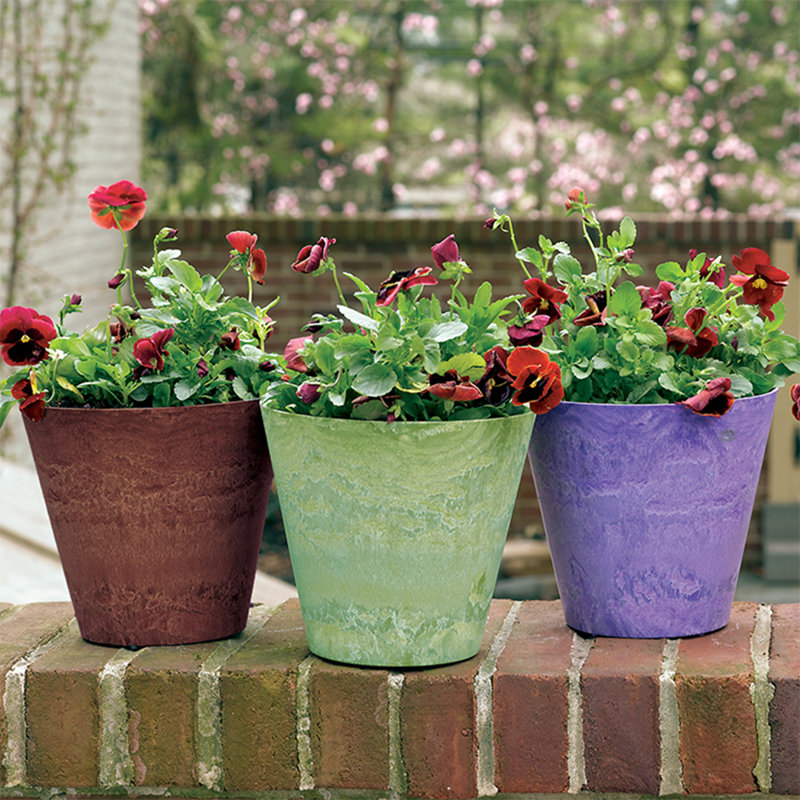 Carrero Pot Planter, Sage, 7.75" H x 8.25" W x 8.25" D