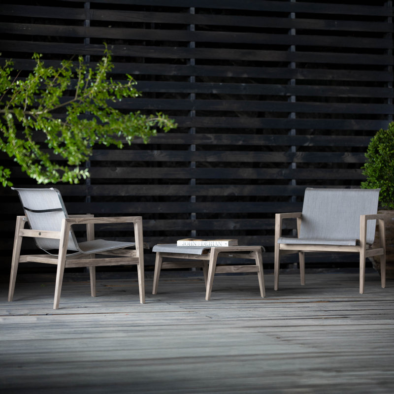 Coast Patio Ottoman, Oyster Teak
