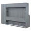 Lit escamotable double pleine grandeur avec placard et tiroirs, gris