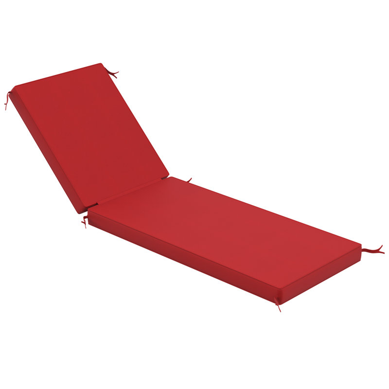 Sunbrella® Outdoor Chaise Cushion, Canvas Jockey Red, 23" W x 75" D