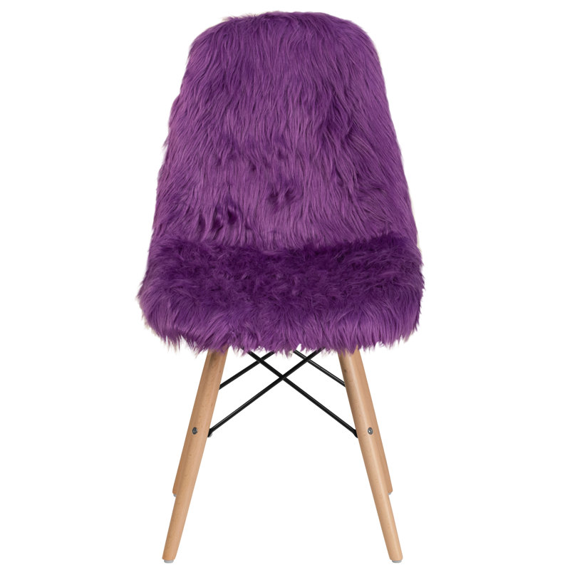 Chaise d'appoint Shaggy Dog, Mauve