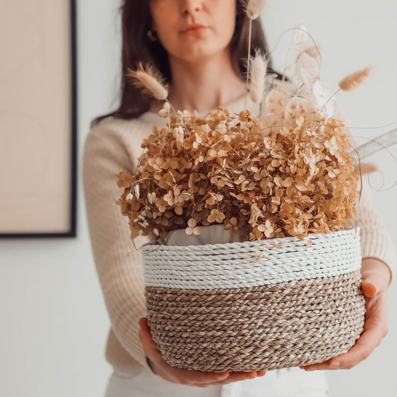 Bay Isle Home™ Seagrass Basket, White/Natural