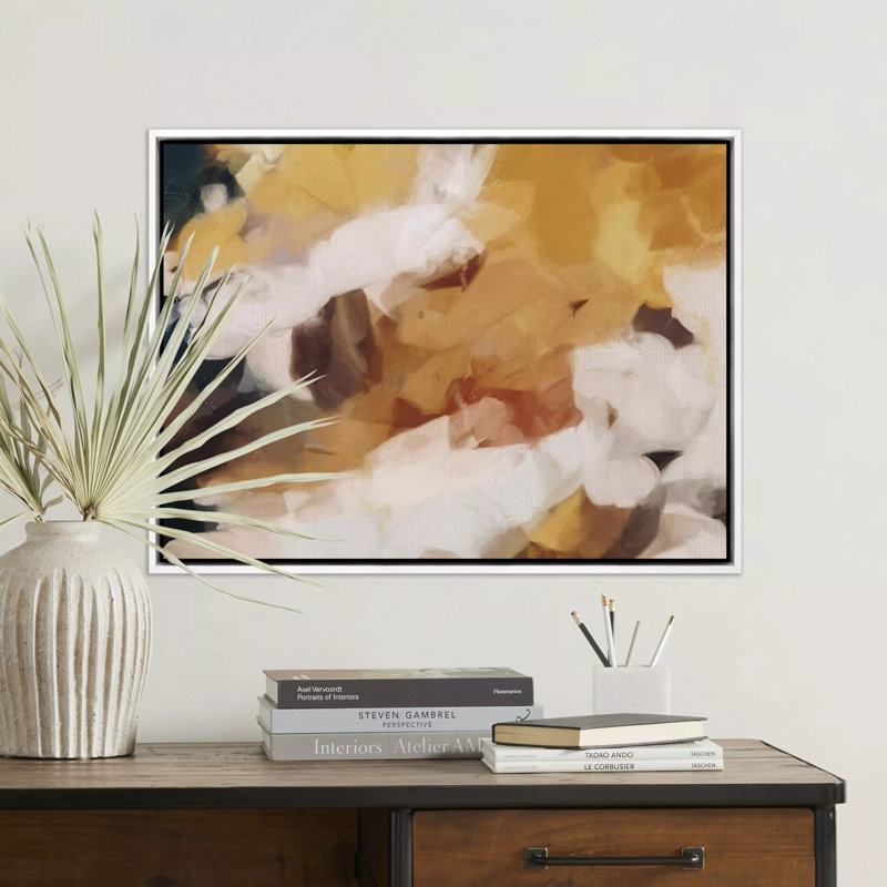 Clay Painting by Patricia Vargas, 30" H x 40" W, White Maple Framed