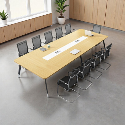 Table de conférence moderne avec pieds en métal