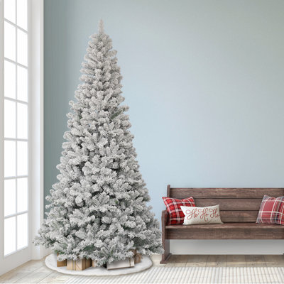 Unlit Flocked Aritficial Christmas Tree