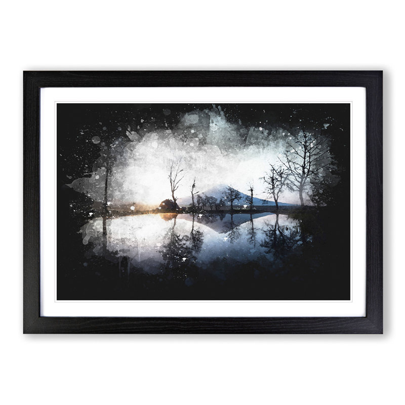 Mount Fuji In Fujinomiya Japan - Single Picture Frame Print on MDF, 24cm H x 33cm W x 2cm D, Black Framed