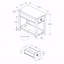 Table d'appoint, table de bout, table d'appoint, table de chevet (étroite), tiroir de rangement, placage, transitionnel