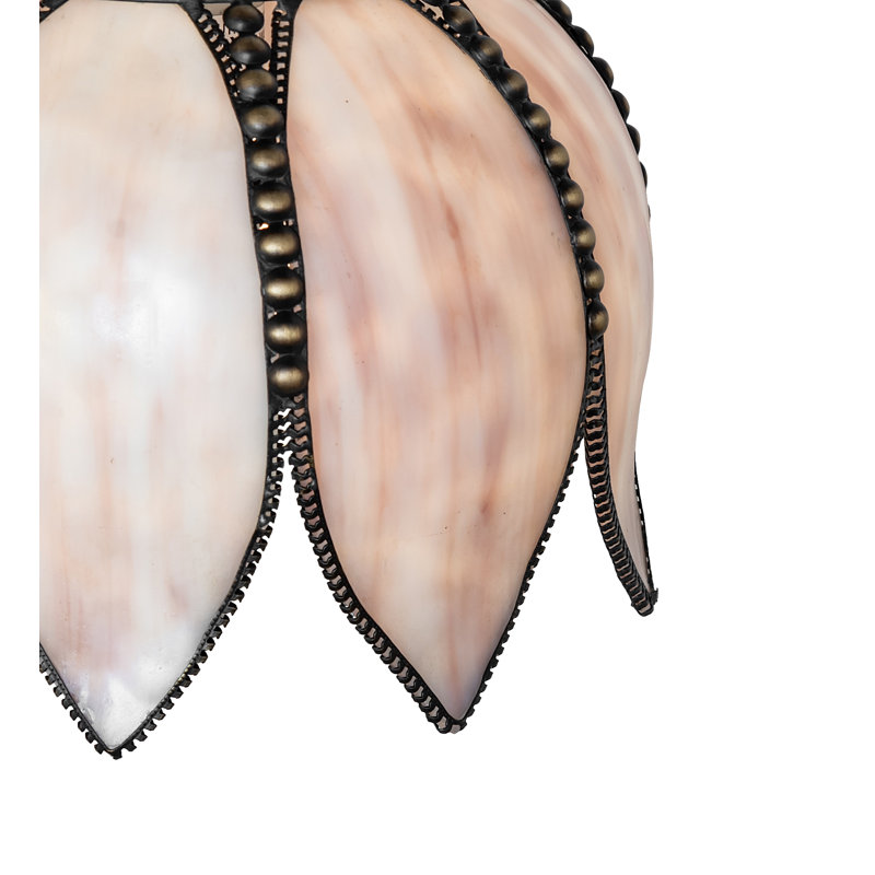 10" Wide Tulip Mini Pendant,  Beige/Brown