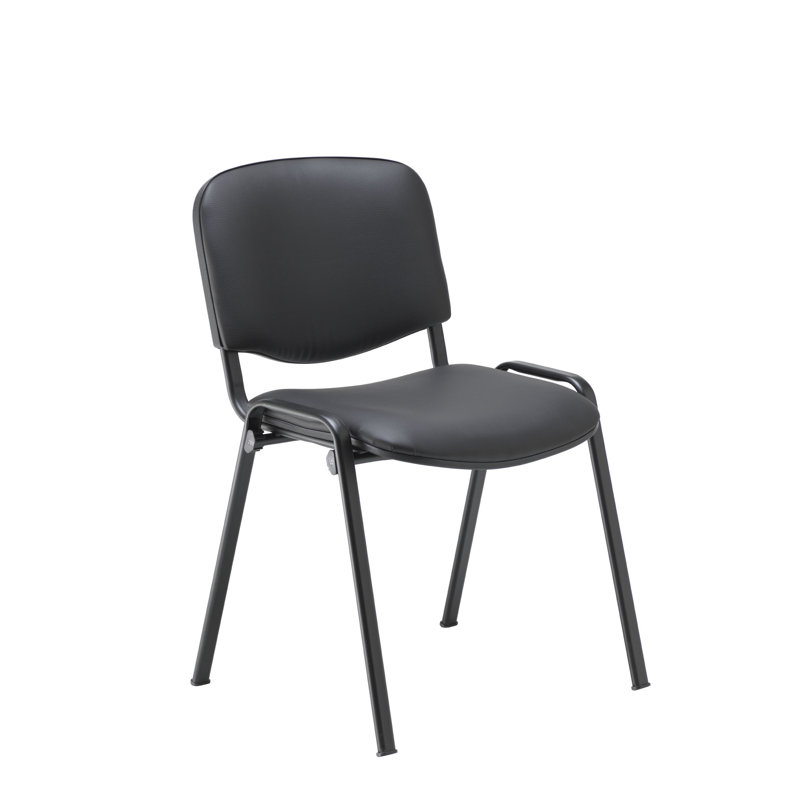 Silsden Armless Stacking Chair, Black, Black