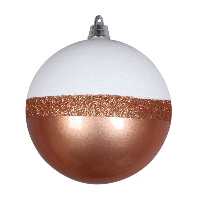 Ornement boule bonbon blanc scintillant