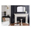 Miroir arqué 40 po x 31 po et console d'inspiration baroque de style classique pour le salon-795683578