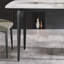 Table de salle à manger 70,87 "en pierre artificielle moderne avec pieds courbés en métal noir pouvant accueillir 6 à 8 personnes (seulement les tables, pas de chaises)-66982591-66982588