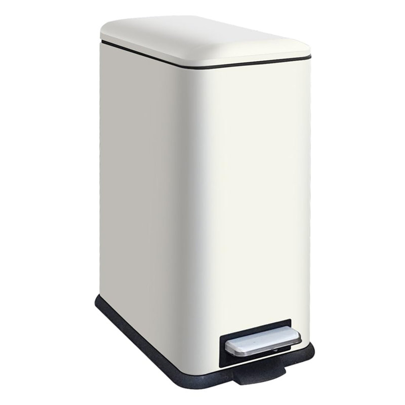 Poubelle de cuisine 8 gallons, Blanc / Blanc