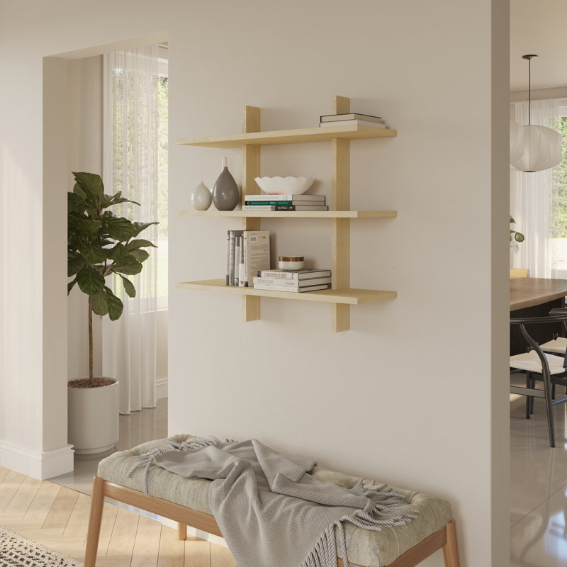 Modular Wall Shelving System, Beige