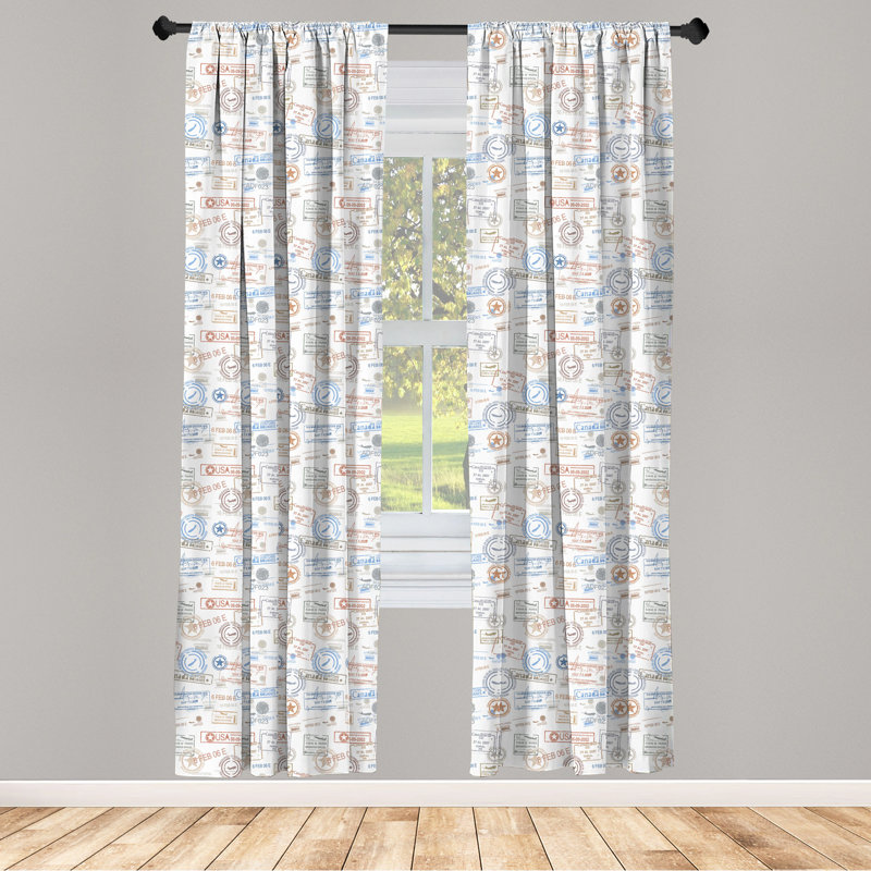 Travel Semi-Sheer Rod Pocket Curtain Panel, 28" x 84"