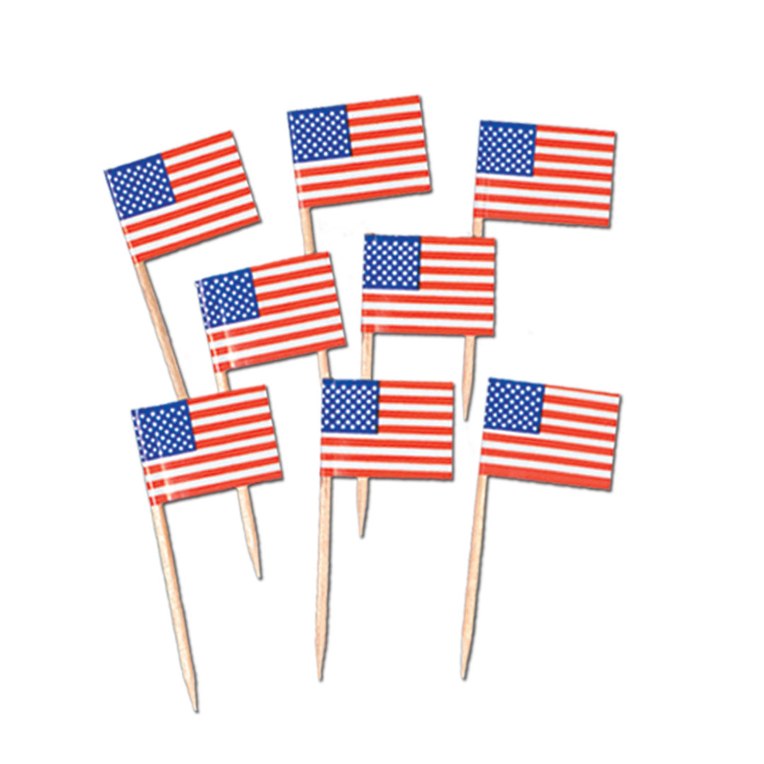 Patriotic US Flag Picks (Set of 6) The Holiday Aisle®