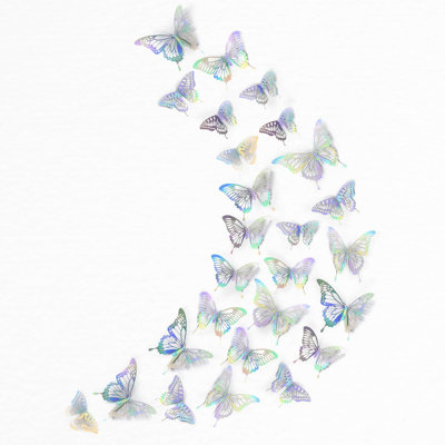 Adhésif décoratif réaliste papillons 3D