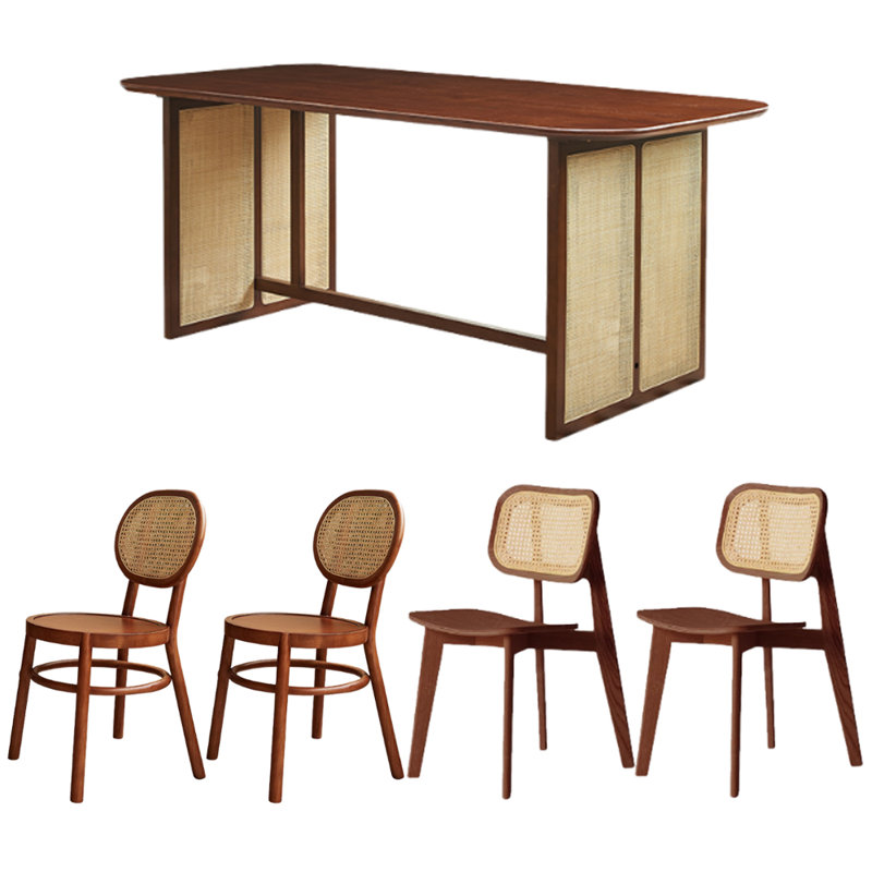 Ensemble de table de salle à manger Retro Beauty, H 29,13 po x L 62,99 po x l 35,43 po
