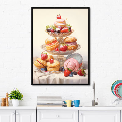 «Food French Pastries V», reproduction d'art sur toile