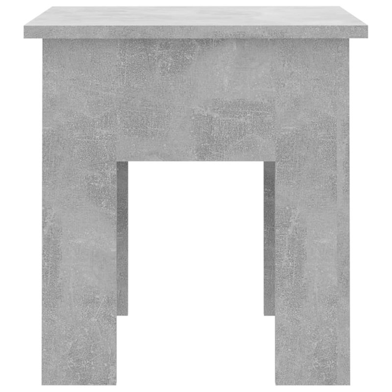 Table de bout en bois d'ingénierie, Gris, 21,7 po x 21,7 po x 16,5 po
